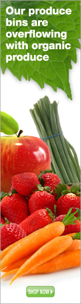 organic produce skyscraper web banner
